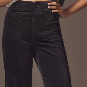 Maeve Colette Wide Leg Corduroy Pant Size 29 Black by Anthropologie